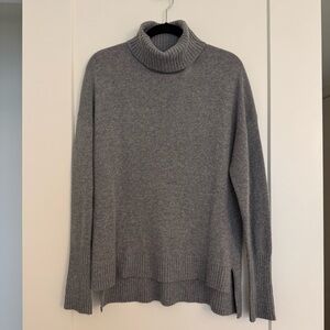 J. Crew Soft Gray Knit Pullover Turtleneck